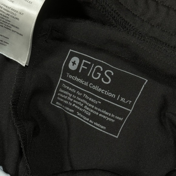 Figs Cargo‎ Scrub Bottom Axim Pants Men's XL T Black Stretch Drawstring Waist - Picture 10 of 12